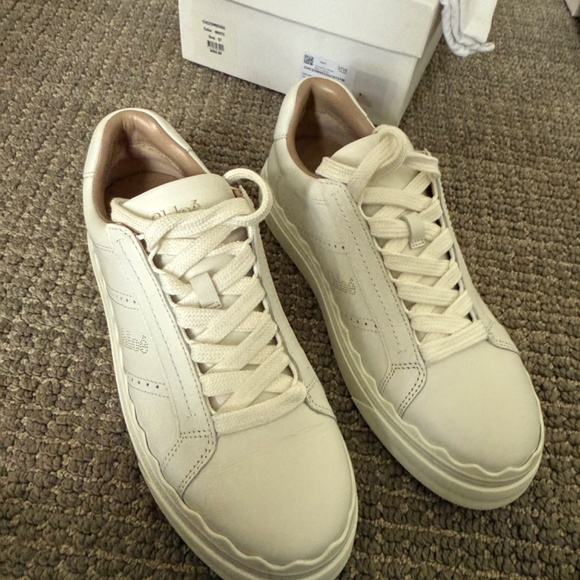 Chloe White Lauren Sneakers, NWT - Picture 6 of 6